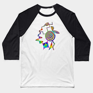 Original Geometric Digital Art Baseball T-Shirt